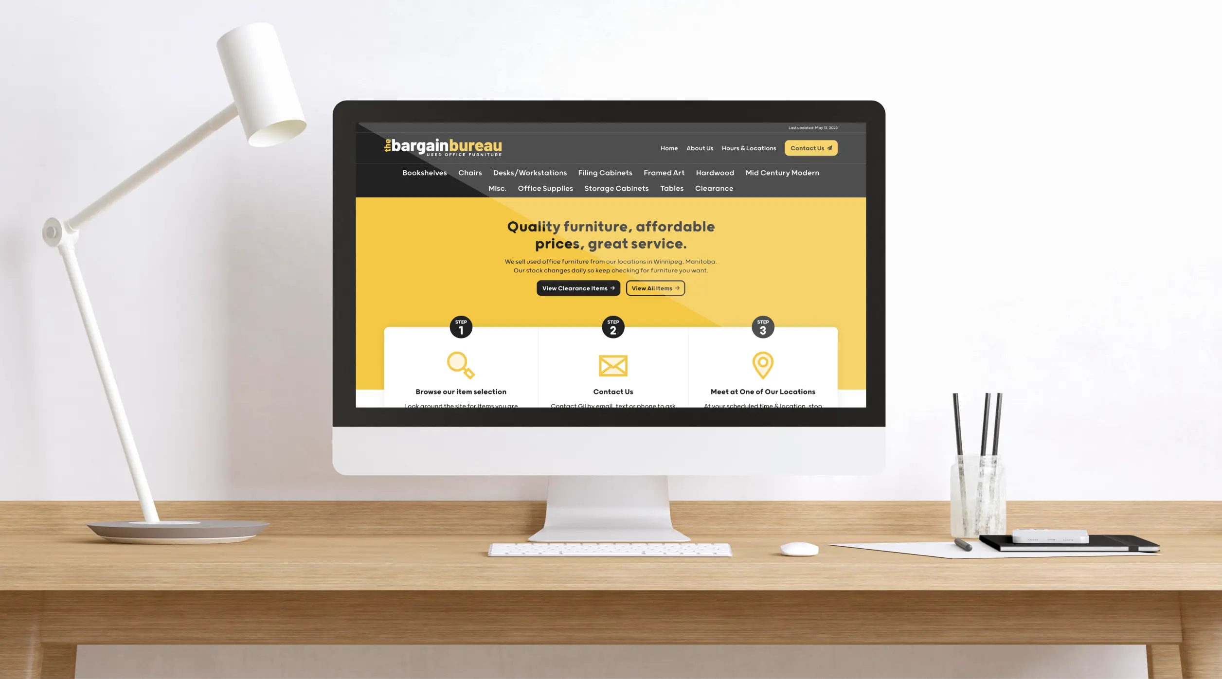 The Bargain Bureau website, a local small business who used Oak Island Designs to redesign their website.