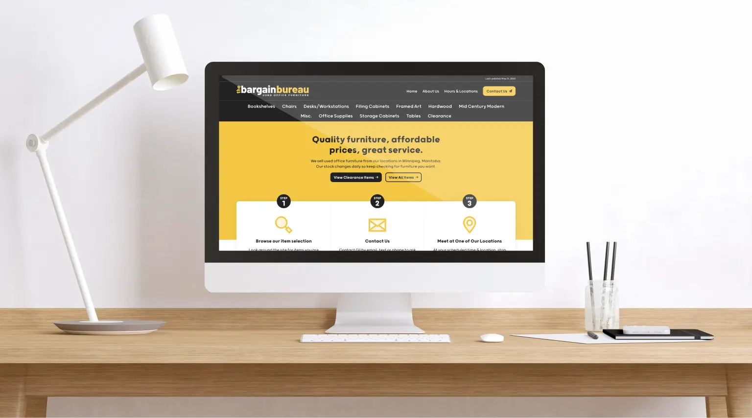 The Bargain Bureau website, a local small business who used Oak Island Designs to redesign their website.