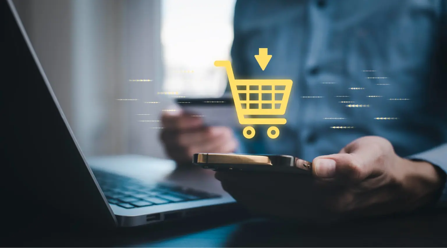 A customer who is about to tap 'add to cart' on an ecommerce store.